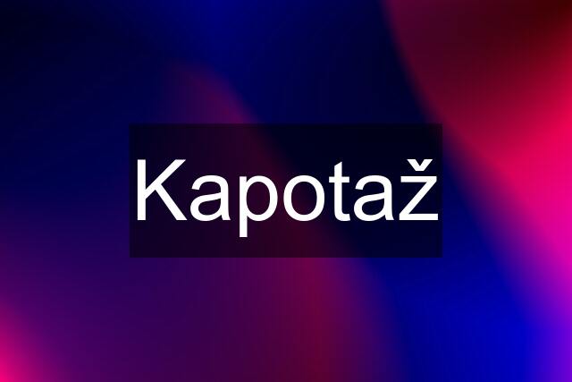 Kapotaž