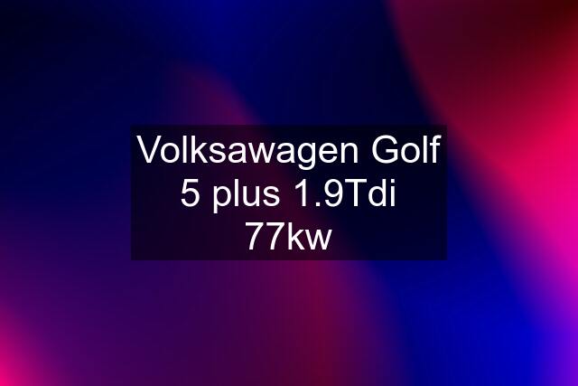 Volksawagen Golf 5 plus 1.9Tdi 77kw