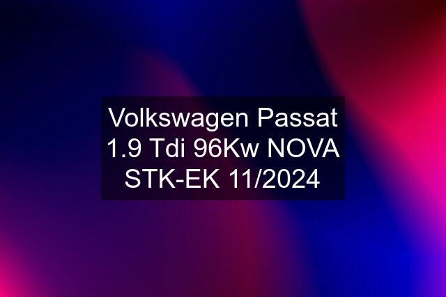 Volkswagen Passat 1.9 Tdi 96Kw NOVA STK-EK 11/2024