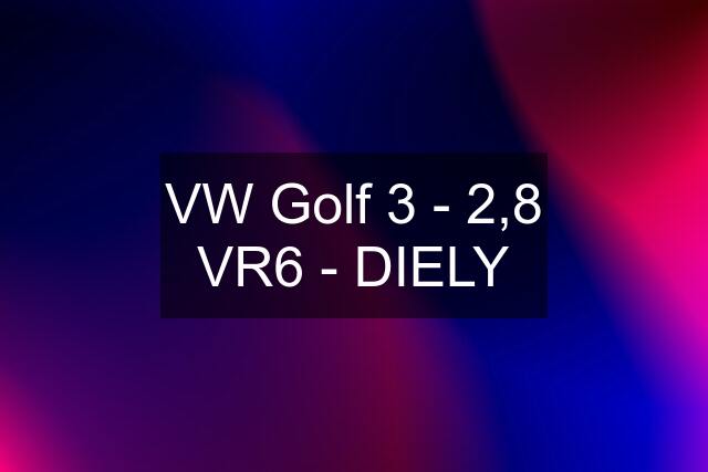 VW Golf 3 - 2,8 VR6 - DIELY