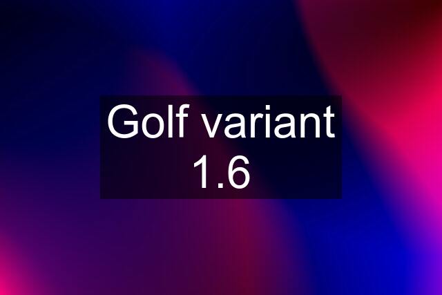 Golf variant 1.6