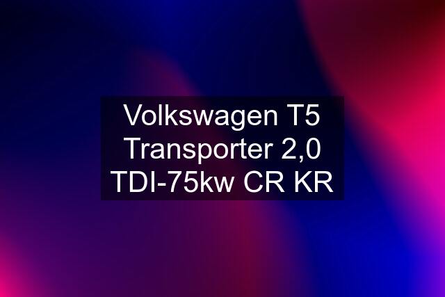 Volkswagen T5 Transporter 2,0 TDI-75kw CR KR