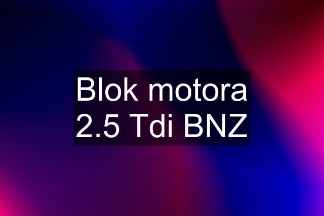 Blok motora 2.5 Tdi BNZ