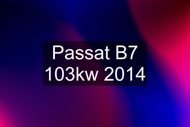 Passat B7 103kw 2014