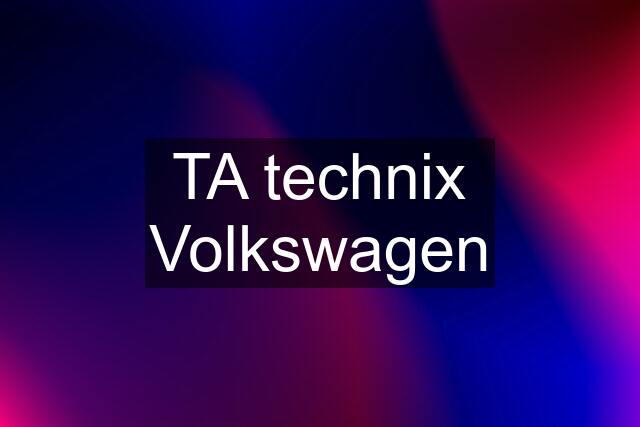 TA technix Volkswagen