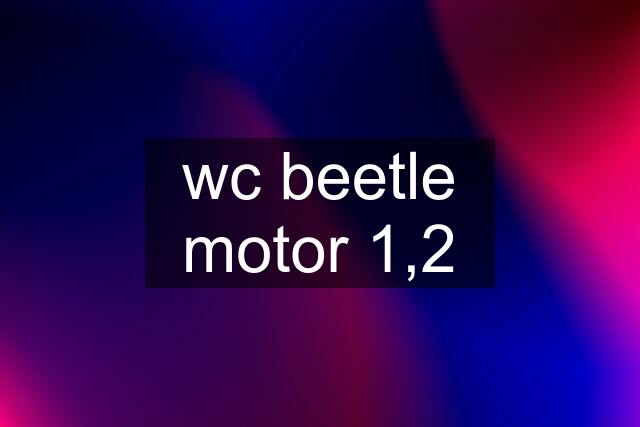 wc beetle motor 1,2