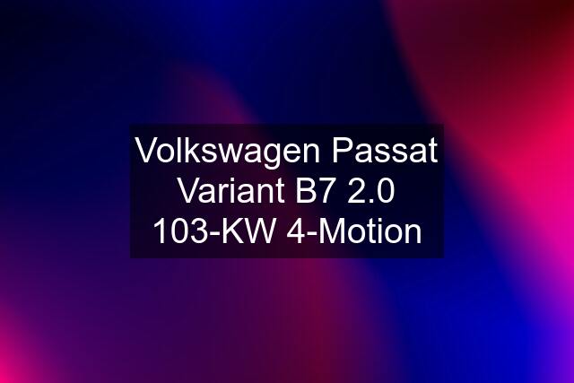 Volkswagen Passat Variant B7 2.0 103-KW 4-Motion