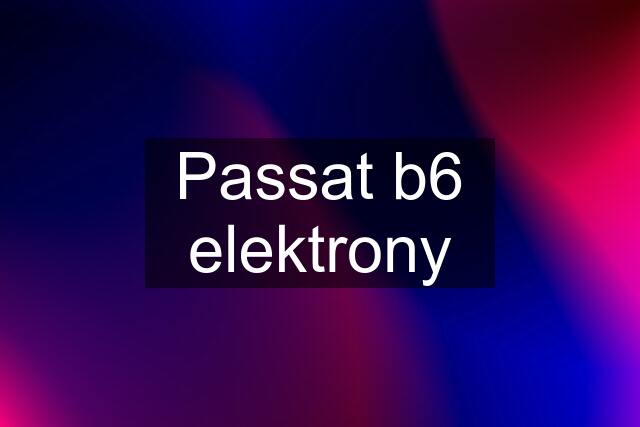 Passat b6 elektrony