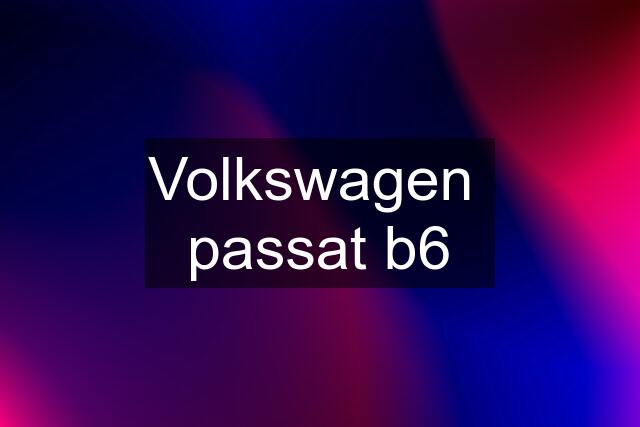 Volkswagen  passat b6