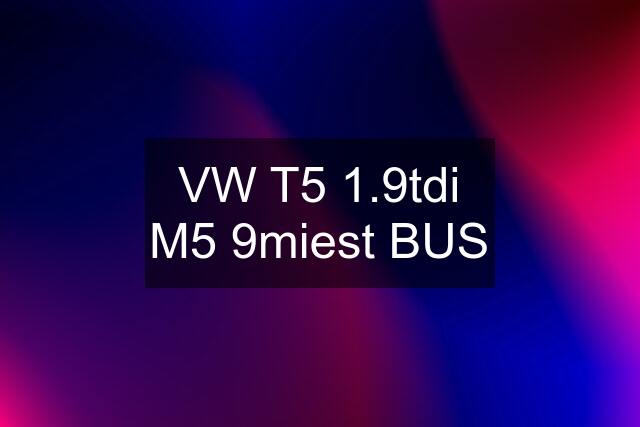 VW T5 1.9tdi M5 9miest BUS