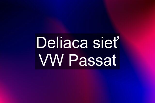 Deliaca sieť VW Passat