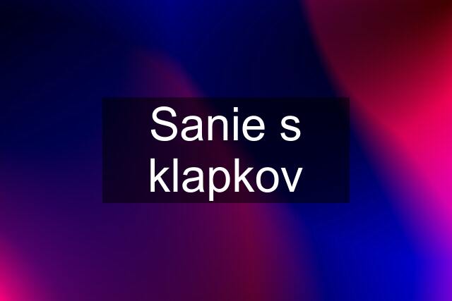 Sanie s klapkov