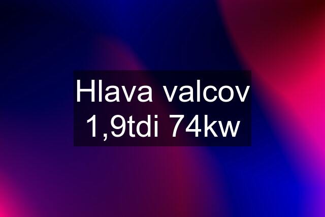 Hlava valcov 1,9tdi 74kw