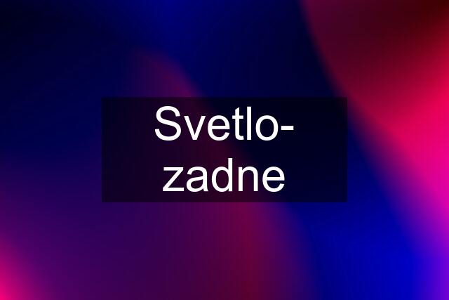 Svetlo- zadne