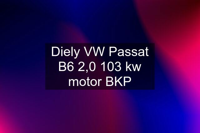 Diely VW Passat B6 2,0 103 kw motor BKP