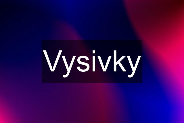 Vysivky