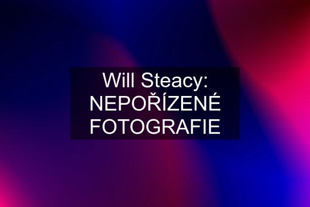 Will Steacy: NEPOŘÍZENÉ FOTOGRAFIE