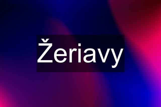 Žeriavy