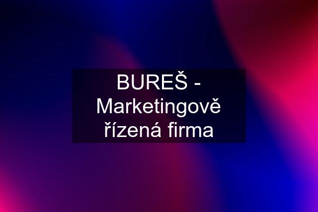 BUREŠ - Marketingově řízená firma