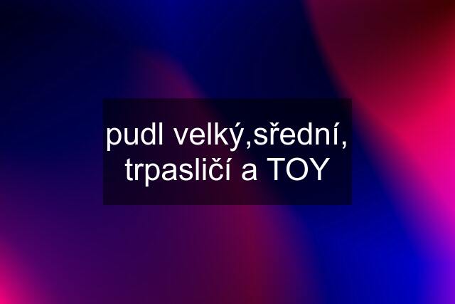 pudl velký,sřední, trpasličí a TOY