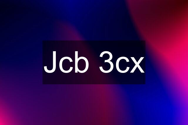 Jcb 3cx