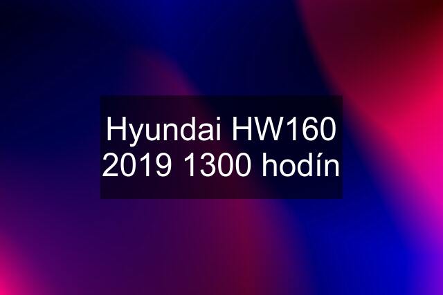 Hyundai HW160 2019 1300 hodín