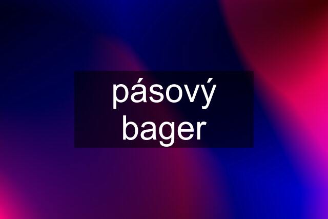 pásový bager