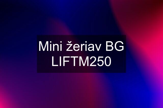 Mini žeriav BG LIFTM250