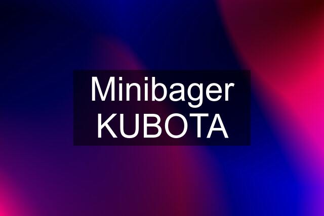 Minibager KUBOTA