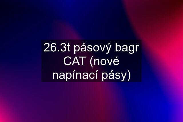 26.3t pásový bagr CAT (nové napínací pásy)