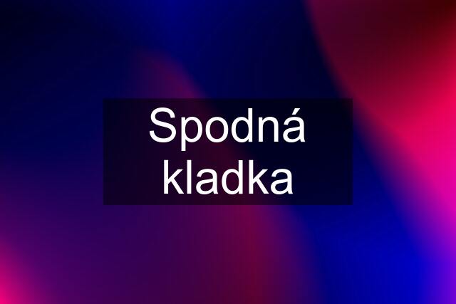 Spodná kladka