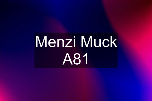 Menzi Muck A81