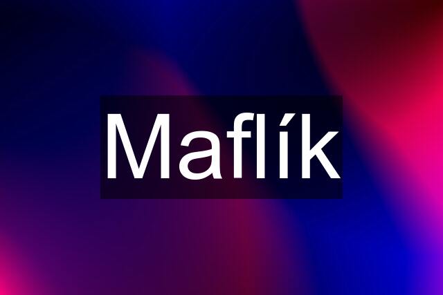 Maflík