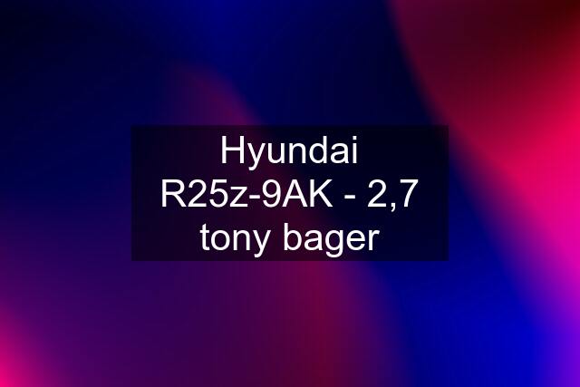 Hyundai R25z-9AK - 2,7 tony bager