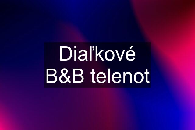 Diaľkové B&B telenot