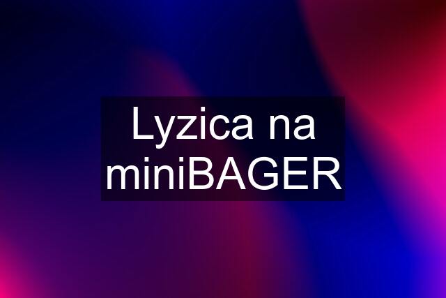 Lyzica na miniBAGER