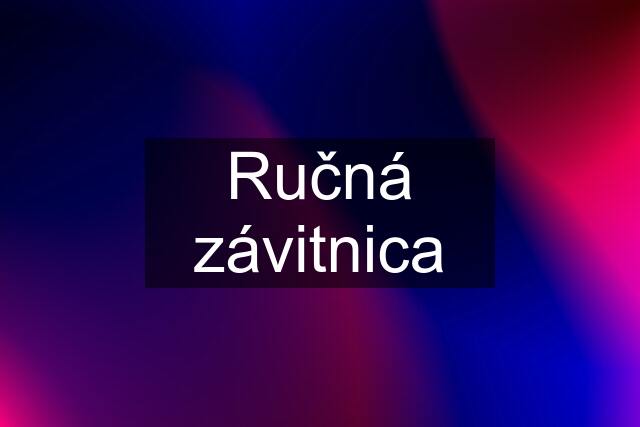 Ručná závitnica