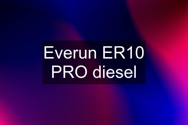 Everun ER10 PRO diesel