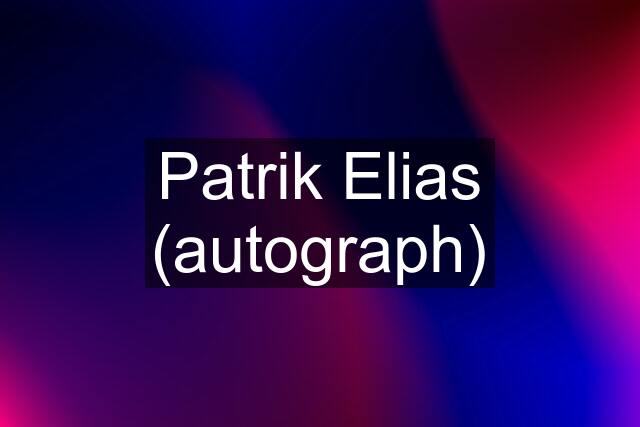 Patrik Elias (autograph)