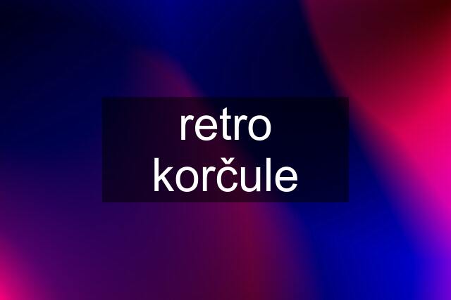 retro korčule