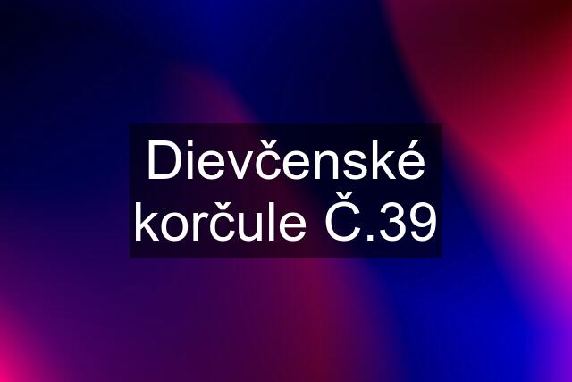 Dievčenské korčule Č.39