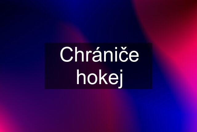 Chrániče hokej