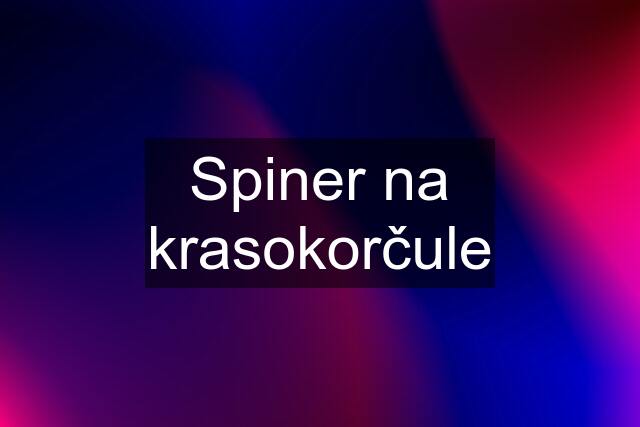 Spiner na krasokorčule