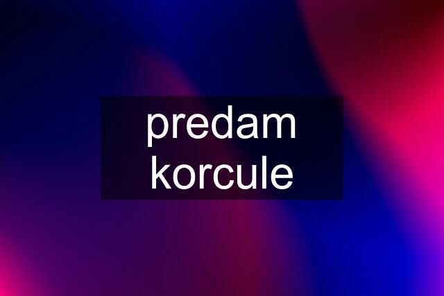 predam korcule