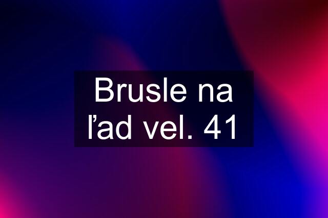 Brusle na ľad vel. 41