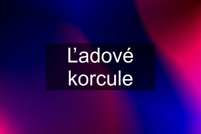 Ľadové korcule