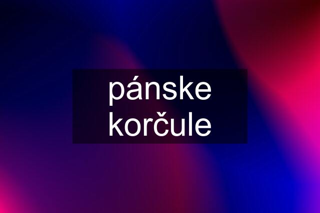 pánske korčule