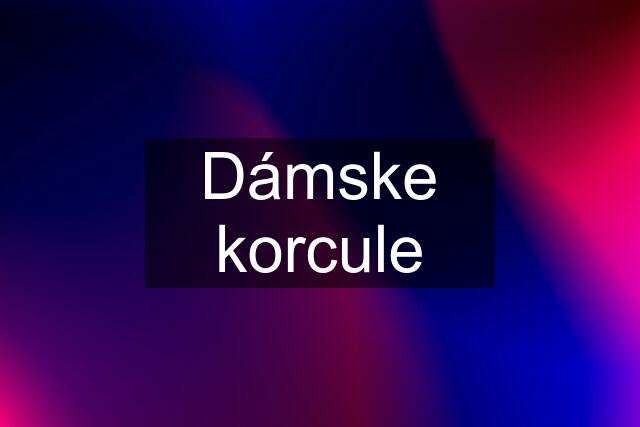 Dámske korcule