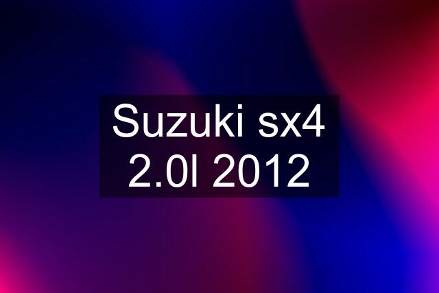 Suzuki sx4 2.0l 2012