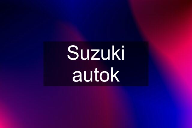 Suzuki autok